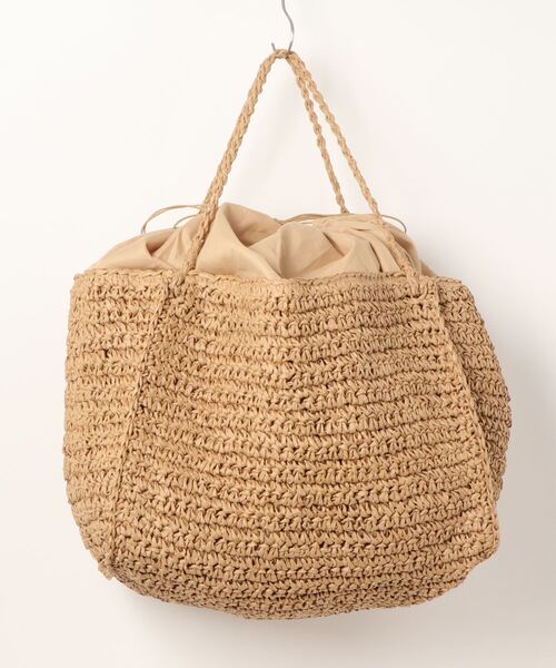 coca（coca）（コカ）の「ペーパーバッグ（かごバッグ・レディース・ベージュ・ONE SIZE）」の9枚目の写真