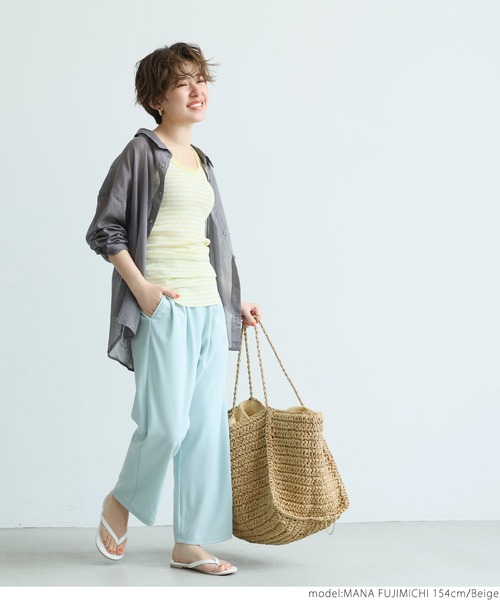 coca（coca）（コカ）の「ペーパーバッグ（かごバッグ・レディース・ベージュ・ONE SIZE）」の7枚目の写真