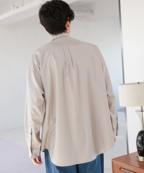 LAKOLE（ラコレ）の「ニットドッキングシャツ / 264619（シャツ/ブラウス・メンズ・ネイビー/アイボリー/チャコール・MEDIUM/LARGE）」の6枚目の写真