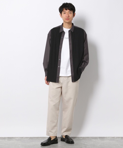 LAKOLE（ラコレ）の「ニットドッキングシャツ / 264619（シャツ/ブラウス・メンズ・ネイビー/アイボリー/チャコール・MEDIUM/LARGE）」の7枚目の写真