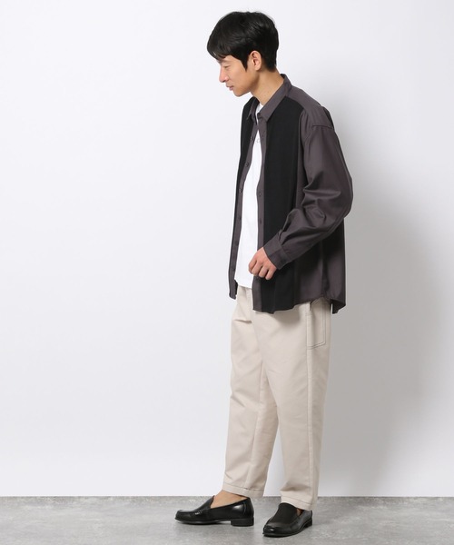 LAKOLE（ラコレ）の「ニットドッキングシャツ / 264619（シャツ/ブラウス・メンズ・ネイビー/アイボリー/チャコール・MEDIUM/LARGE）」の8枚目の写真
