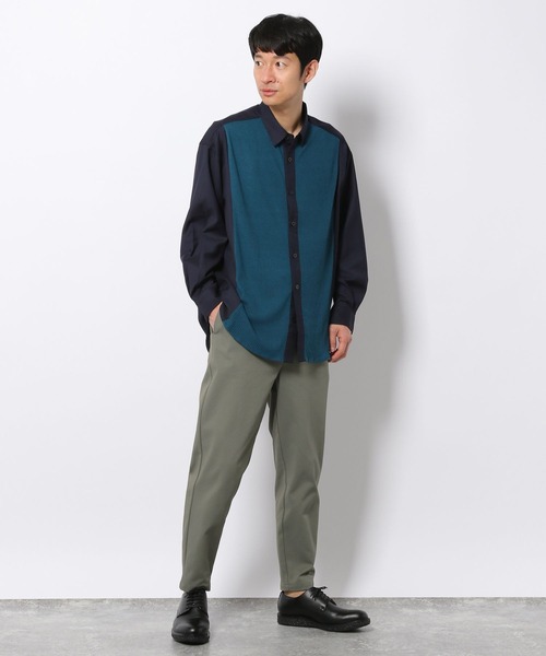 LAKOLE（ラコレ）の「ニットドッキングシャツ / 264619（シャツ/ブラウス・メンズ・ネイビー/アイボリー/チャコール・MEDIUM/LARGE）」の9枚目の写真