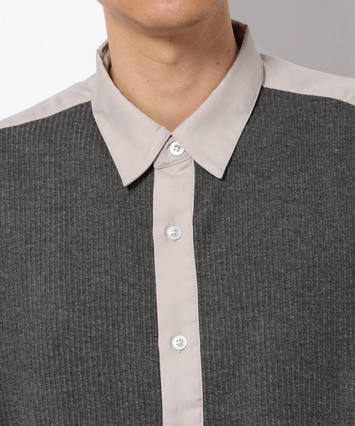LAKOLE（ラコレ）の「ニットドッキングシャツ / 264619（シャツ/ブラウス・メンズ・ネイビー/アイボリー/チャコール・MEDIUM/LARGE）」の17枚目の写真