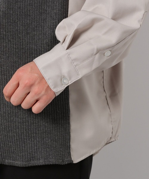 LAKOLE（ラコレ）の「ニットドッキングシャツ / 264619（シャツ/ブラウス・メンズ・ネイビー/アイボリー/チャコール・MEDIUM/LARGE）」の20枚目の写真