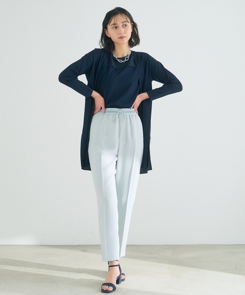 ANAYI(アナイ)の「シルクデシンスカラップロングカーディガン(カーディガン/ボレロ・レディース・ネイビー/ピンク・38/36)」の16枚目の写真