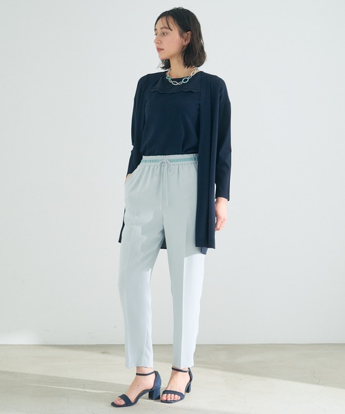 ANAYI(アナイ)の「シルクデシンスカラップロングカーディガン(カーディガン/ボレロ・レディース・ネイビー/ピンク・38/36)」の17枚目の写真