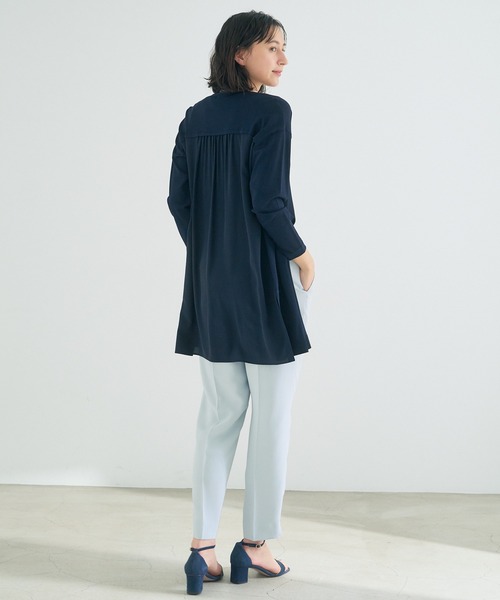 極美品　アナイ　シルクデシンスカラップロングカーディガン シルク　22SS 極美品 アナイ シルクデシンスカラップロングカーディガン