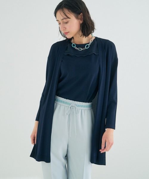 ANAYI（アナイ）の「シルクデシンスカラップロング カーディガン