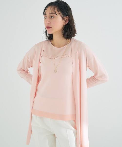 ANAYI（アナイ）の「シルクデシンスカラップロング カーディガン