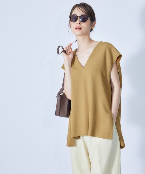 ROPE'（ロペ）の「【セットアップ対応】スラブツイードジレベスト（ベスト・レディース・ブラウン/ベージュ系その他/キャメル・38）」の3枚目の写真