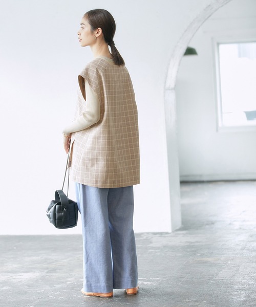 ROPE'（ロペ）の「【セットアップ対応】スラブツイードジレベスト（ベスト・レディース・ブラウン/ベージュ系その他/キャメル・38）」の9枚目の写真