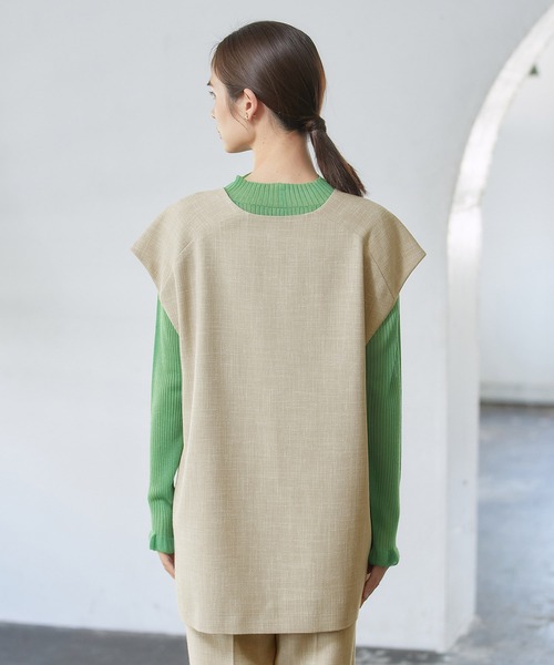 ROPE'（ロペ）の「【セットアップ対応】スラブツイードジレベスト（ベスト・レディース・ブラウン/ベージュ系その他/キャメル・38）」の13枚目の写真