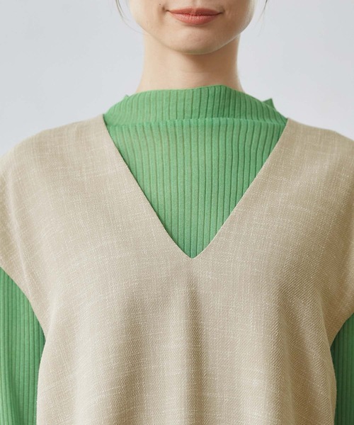 ROPE'（ロペ）の「【セットアップ対応】スラブツイードジレベスト（ベスト・レディース・ブラウン/ベージュ系その他/キャメル・38）」の14枚目の写真