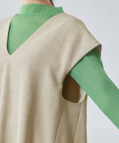 ROPE'（ロペ）の「【セットアップ対応】スラブツイードジレベスト（ベスト・レディース・ブラウン/ベージュ系その他/キャメル・38）」の15枚目の写真