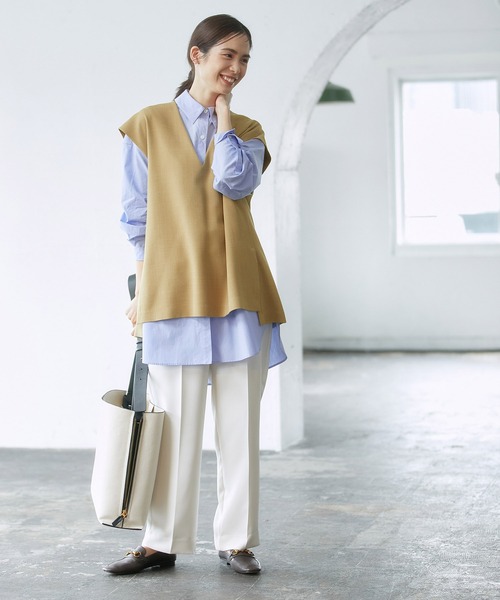 ROPE'（ロペ）の「【セットアップ対応】スラブツイードジレベスト（ベスト・レディース・ブラウン/ベージュ系その他/キャメル・38）」の21枚目の写真