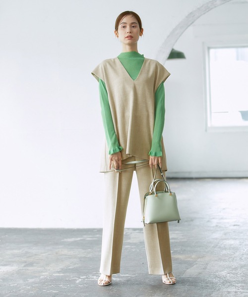 ROPE'（ロペ）の「【セットアップ対応】スラブツイードジレベスト（ベスト・レディース・ブラウン/ベージュ系その他/キャメル・38）」の22枚目の写真