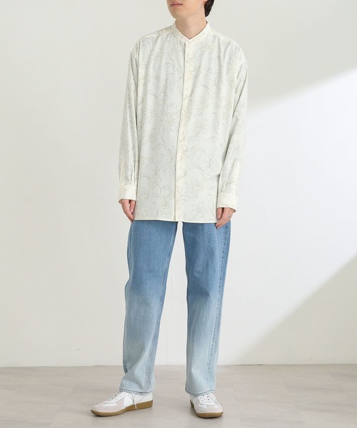 SENSE OF PLACE by URBAN RESEARCH（センスオブプレイスバイアーバンリサーチ）の「ボタニカルバンドカラーシャツA（シャツ/ブラウス・メンズ・ライトベージュ/ライトブルー・LARGE/MEDIUM）」の6枚目の写真