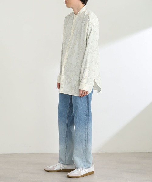 SENSE OF PLACE by URBAN RESEARCH（センスオブプレイスバイアーバンリサーチ）の「ボタニカルバンドカラーシャツA（シャツ/ブラウス・メンズ・ライトベージュ/ライトブルー・LARGE/MEDIUM）」の7枚目の写真