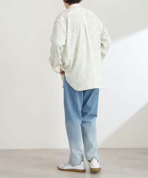 SENSE OF PLACE by URBAN RESEARCH（センスオブプレイスバイアーバンリサーチ）の「ボタニカルバンドカラーシャツA（シャツ/ブラウス・メンズ・ライトベージュ/ライトブルー・LARGE/MEDIUM）」の8枚目の写真