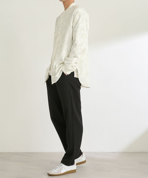 SENSE OF PLACE by URBAN RESEARCH（センスオブプレイスバイアーバンリサーチ）の「ボタニカルバンドカラーシャツA（シャツ/ブラウス・メンズ・ライトベージュ/ライトブルー・LARGE/MEDIUM）」の10枚目の写真