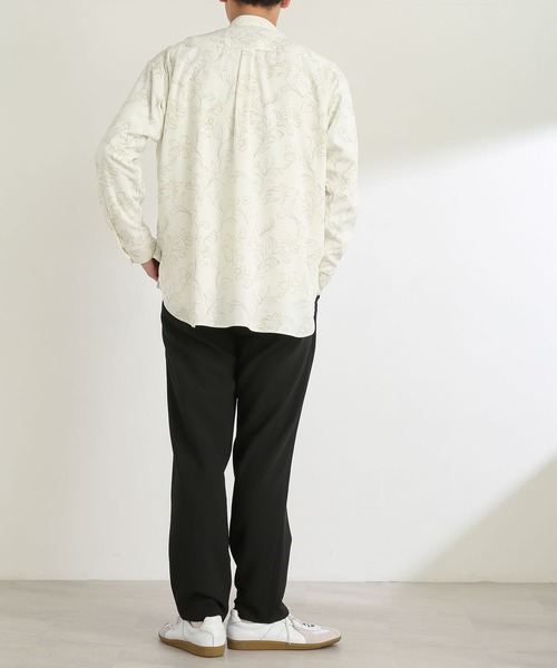 SENSE OF PLACE by URBAN RESEARCH（センスオブプレイスバイアーバンリサーチ）の「ボタニカルバンドカラーシャツA（シャツ/ブラウス・メンズ・ライトベージュ/ライトブルー・LARGE/MEDIUM）」の11枚目の写真