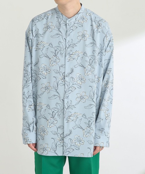 SENSE OF PLACE by URBAN RESEARCH（センスオブプレイスバイアーバンリサーチ）の「ボタニカルバンドカラーシャツA（シャツ/ブラウス・メンズ・ライトベージュ/ライトブルー・LARGE/MEDIUM）」の21枚目の写真