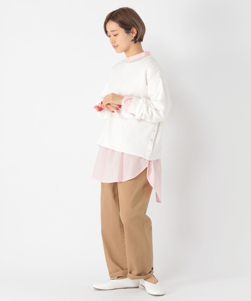 studio CLIP（スタディオクリップ）の「【低身長向けアイテム/WEB限定】ストレートチノパンツ（チノパンツ・レディース・ベージュ/アイボリー・SMALL/MEDIUM）」の5枚目の写真