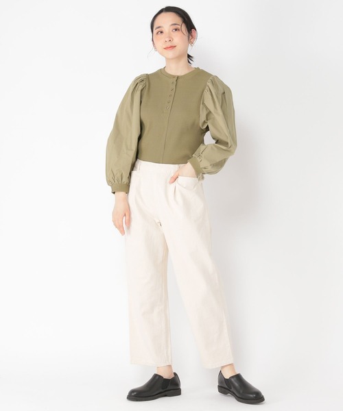 studio CLIP（スタディオクリップ）の「【低身長向けアイテム/WEB限定】ストレートチノパンツ（チノパンツ・レディース・ベージュ/アイボリー・SMALL/MEDIUM）」の6枚目の写真