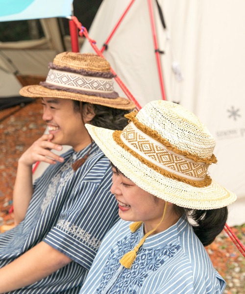 チャイハネ(チャイハネ)の「【チャイハネ】サーシャハット(ハット・レディース・ブラウン/ナチュラル・FREE)」の7枚目の写真