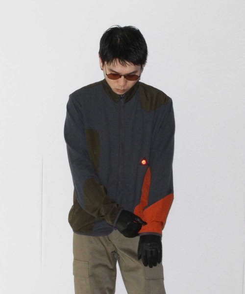 O(オー)の「PAM LEAF LITTER MICRO GRID ZIP THROUGH JACKET(Tシャツ/カットソー・メンズ・ネイビー・LARGE)」の3枚目の写真