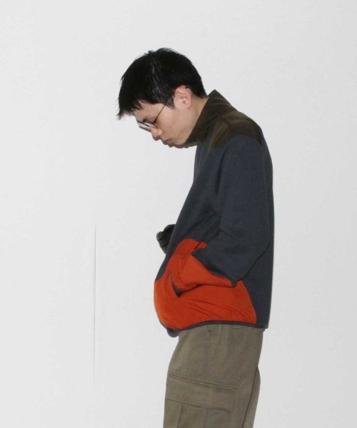 O(オー)の「PAM LEAF LITTER MICRO GRID ZIP THROUGH JACKET(Tシャツ/カットソー・メンズ・ネイビー・LARGE)」の4枚目の写真
