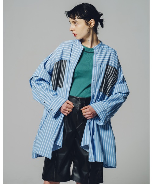 led.tokyo(レッドトウキョウ)の「【led.tokyo】ステッチカラー2WAY U/Vネックトップ (ZOZO限定カラー:グリーン)(Tシャツ/カットソー・レディース・ブラック/ホワイト/ベージュ/グリーン・M)」の10枚目の写真