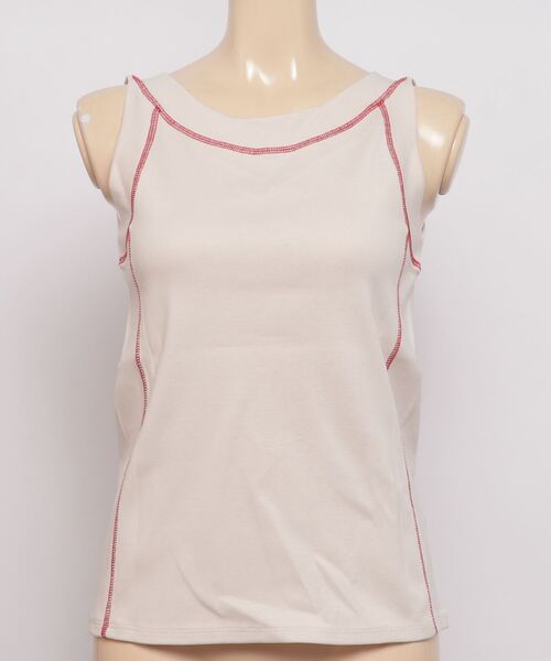 led.tokyo(レッドトウキョウ)の「【led.tokyo】ステッチカラー2WAY U/Vネックトップ (ZOZO限定カラー:グリーン)(Tシャツ/カットソー・レディース・ブラック/ホワイト/ベージュ/グリーン・M)」の21枚目の写真