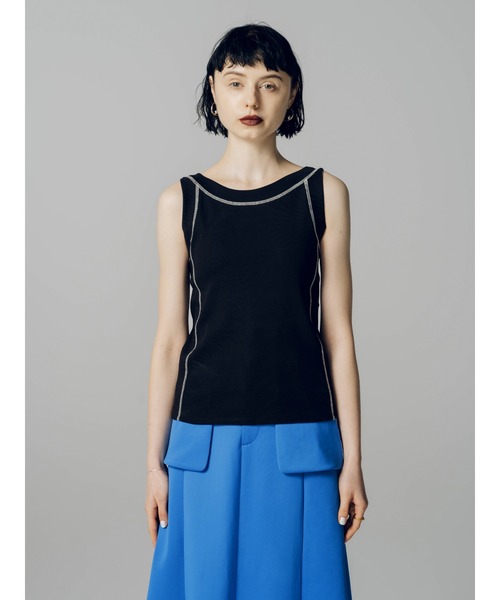 led.tokyo(レッドトウキョウ)の「【led.tokyo】ステッチカラー2WAY U/Vネックトップ (ZOZO限定カラー:グリーン)(Tシャツ/カットソー・レディース・ブラック/ホワイト/ベージュ/グリーン・M)」の22枚目の写真