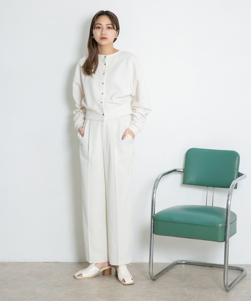 KBF（ケイビーエフ）の「2WAYスナップボタンカーディガン（カーディガン/ボレロ・レディース・ラベンダー/アイボリー/ネイビー・ONE）」の8枚目の写真