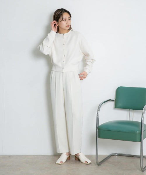 KBF（ケイビーエフ）の「2WAYスナップボタンカーディガン（カーディガン/ボレロ・レディース・ラベンダー/アイボリー/ネイビー・ONE）」の9枚目の写真