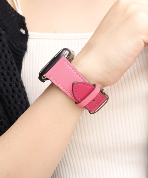 Urban Coral(アーバンコーラル)の「Apple Watch Band / アップルウォッチ バンド バイカラーレザー / Urban Coral(デジタル腕時計・レディース・ブラック×ホワイト/ブルー系その他/イエロー系その他/ピンク系その他/オレンジ系その他/ピンク系その他2/オレンジ系その他2/ネイビー系/ブルー系/ブラック系その他・40mm/44mm)」の8枚目の写真