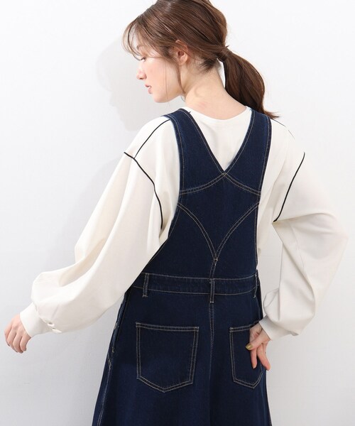 DRESKIP（ドレスキップ）の「◆配色メロ－ゆったりプルオーバー（Tシャツ/カットソー・レディース・レモンイエロー/ライトグリーン/ブラック/オフホワイト・03/04/02）」の8枚目の写真