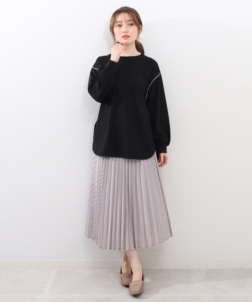 DRESKIP（ドレスキップ）の「◆配色メロ－ゆったりプルオーバー（Tシャツ/カットソー・レディース・レモンイエロー/ライトグリーン/ブラック/オフホワイト・03/04/02）」の15枚目の写真