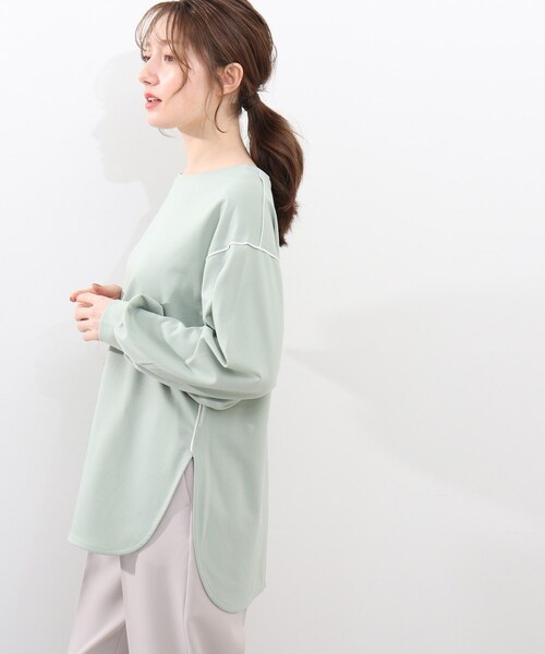 DRESKIP（ドレスキップ）の「◆配色メロ－ゆったりプルオーバー（Tシャツ/カットソー・レディース・レモンイエロー/ライトグリーン/ブラック/オフホワイト・03/04/02）」の22枚目の写真