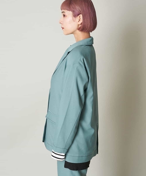 A de a.v.v(アードアー・ヴェ・ヴェ)の「(SET UP対応)配色ステッチテーラードジャケット(テーラードジャケット・レディース・グリーン/ブラウン・38/36)」の9枚目の写真