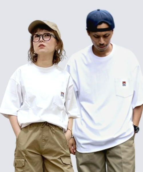 BEN DAVIS(ベンデイビス)の「【BEN DAVIS】ベーシックポケットTシャツ(Tシャツ/カットソー・メンズ・グリーン/イエロー/パープル/ホワイト/ライトグレー/ブラック・S/M/L/XL)」の2枚目の写真