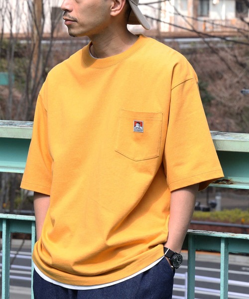 BEN DAVIS(ベンデイビス)の「【BEN DAVIS】ベーシックポケットTシャツ(Tシャツ/カットソー・メンズ・グリーン/イエロー/パープル/ホワイト/ライトグレー/ブラック・S/M/L/XL)」の6枚目の写真