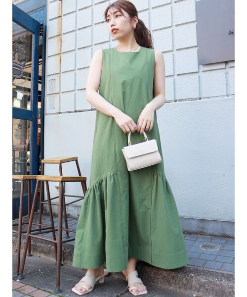 MURUA(ムルーア)の「サイドティアードワンピース(ワンピース・レディース・ブラック/ベージュ/グリーン・FREE)」の11枚目の写真