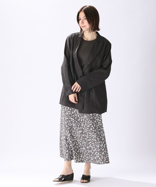 niko and（ニコアンド）の「リネンツイルダブルブレストジャケット