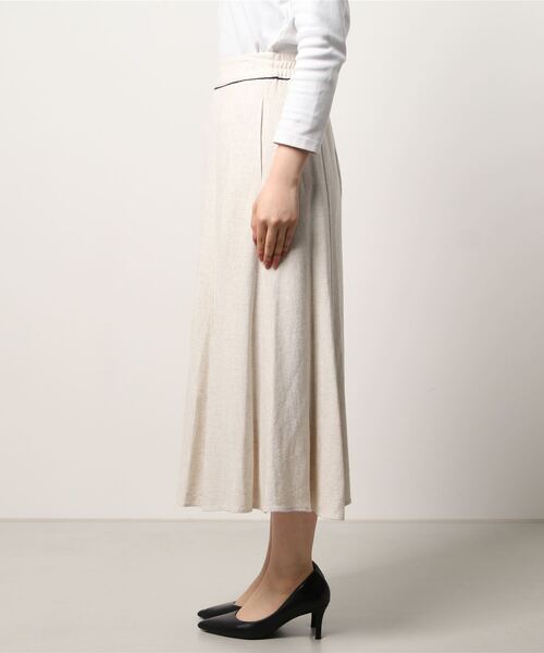 Q（キュー）の「リネンタッチパネルマーメイドスカート（スカート・レディース・アイボリー/テラコッタ・MEDIUM）」の3枚目の写真