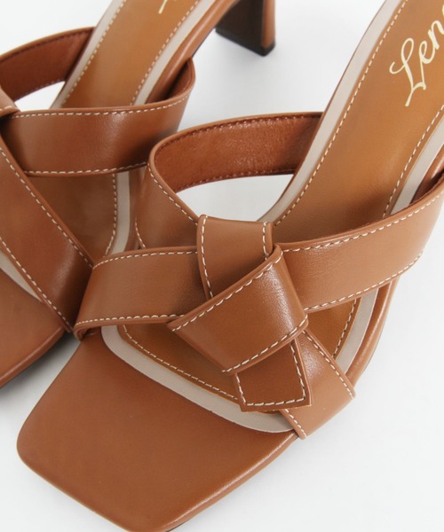 tocco closet（トッコ　クローゼット）の「スクエアトゥミュールサンダル（サンダル・レディース・ブラック/キャメル・L/M/LL/S）」の21枚目の写真