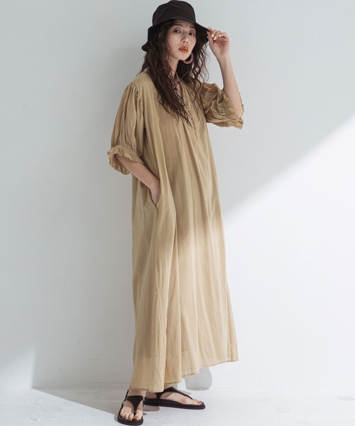 bohmal（ボマール）の「【高身長サイズ有】インド綿スキッパーロング