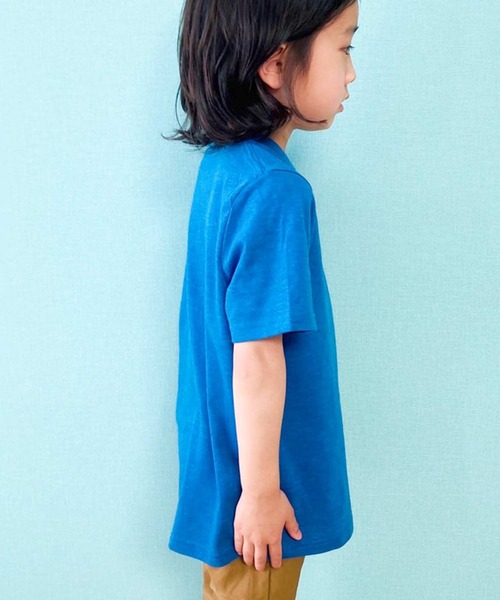 Carhartt（カーハート）の「carhartt  ワンポイントロゴ 半袖ポケットTシャツ キッズ（Tシャツ/カットソー・キッズ・ブラック/オレンジ/ブルー/ブルー系1/レッド系・4/6/5/7/S/M/L/XL）」の12枚目の写真