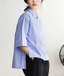 【一枚で様になるボックスシャツ】 ボックスシルエット ブロードシャツ